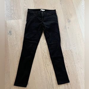BANANA REPUBLIC BLACK VELVET SKINNY PANTS